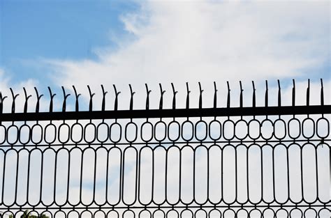 Free Images Gate Clouds Blue Sky Geometric Lines Contrast Iron