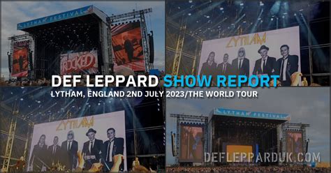 Def Lepppard At The Lytham Festival On The World Tour 2023 Show Report Setlist