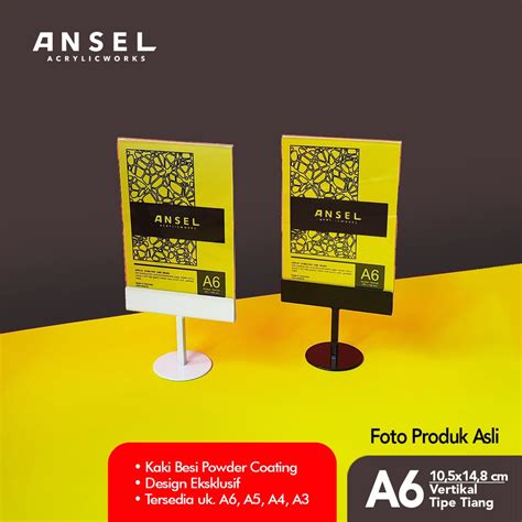 Jual Ansel Nore Tent Card Akrilik Besi Tiang A Vertikal X