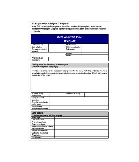 21 Analysis Templates Free Word Pdf Documents Download