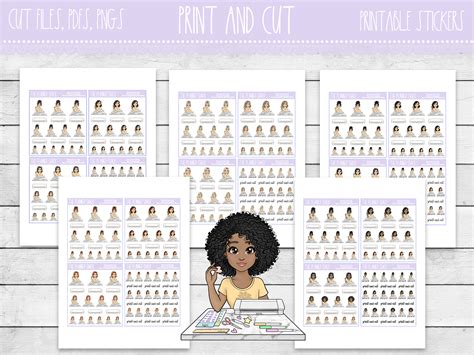 Printable Print and Cut Planner Stickers Print and Cut - Etsy