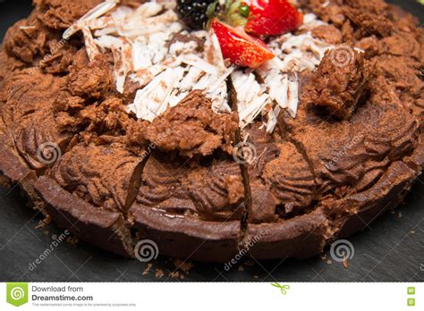 Dark Chocolate Ganache Tart Stock Image Image Of Gourmet Delicious