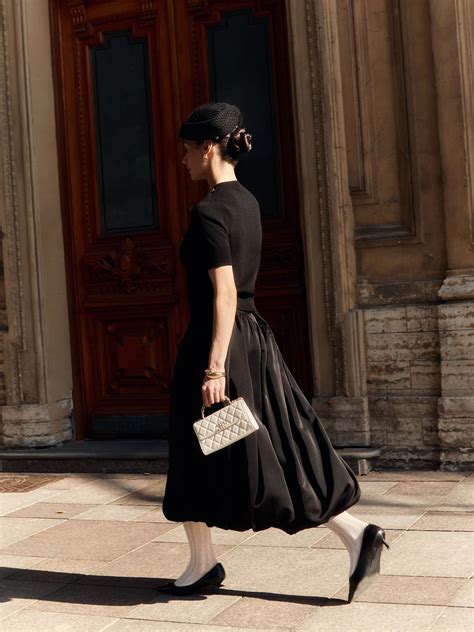 Юбка баллон миди с асимметричным поясом :: LICHI - Online fashion store