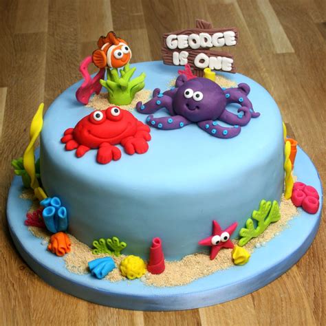 Under The Sea Cake Tutorial Octopus Crab Starfish And Clownfish