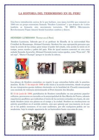 La Historia Del Terrorismo En El Peru PDF