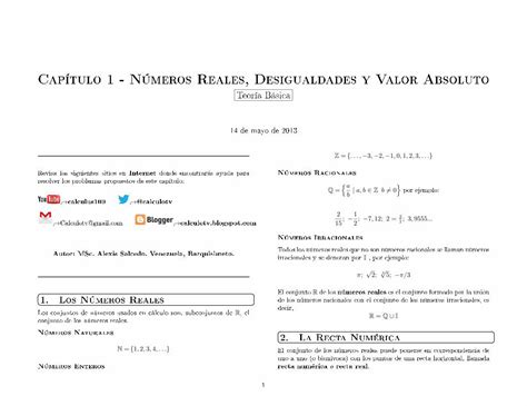 PDF Capítulo 1 números reales desigualdades y valor absoluto teoría