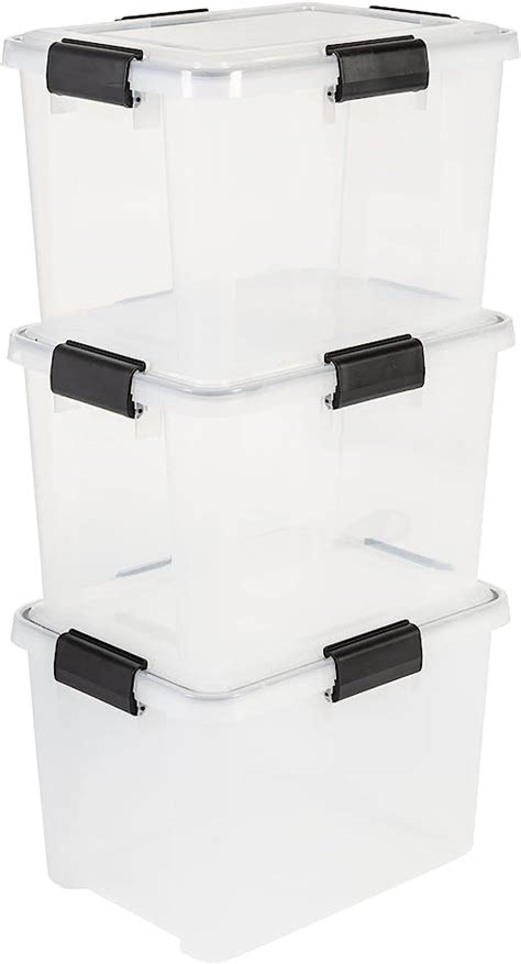 Iris Ohyama Set Of Weathertight Storage Boxes Air Tight Box At Sd