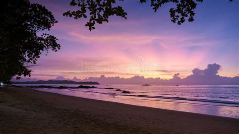 Sunset at the Beach of Khao Lak Thailand Stock Image - Image of ...