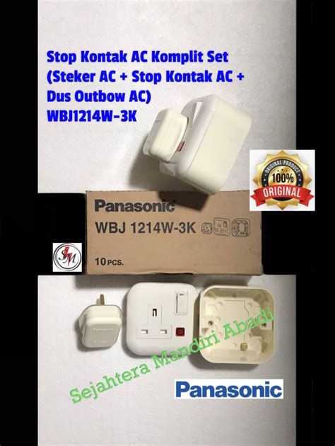 Jual Steket Stop Kontak Ac Panasonic Komplit Set Wbj W K Dus Outbow