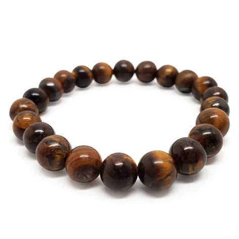 Tiger Eye Round Bead Bracelet The Fossil Cartel