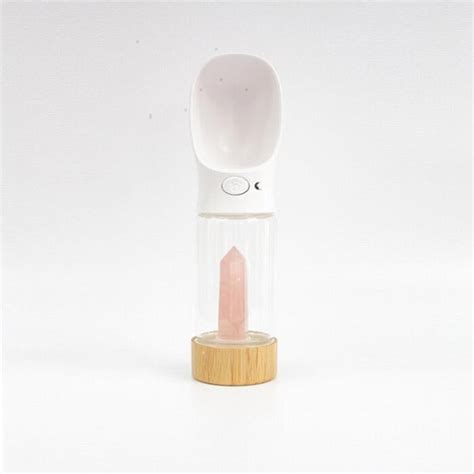 Merci Collective Urban Oasis Rose Quartz Infused Water Bottle Ml