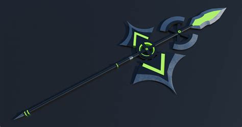 Fantasy Spear 01 Glow Weapon With PBR - 3D Model by Eight Vertex