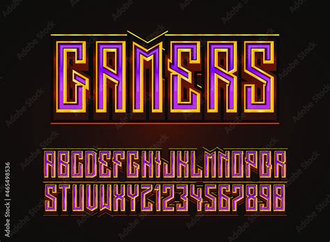 Gamers Esport Logo Title Text Effect Stock Vector Adobe Stock