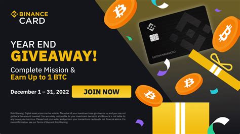 Binance Card Year End Giveaway Get Up To One Bitcoin By Ordering Your