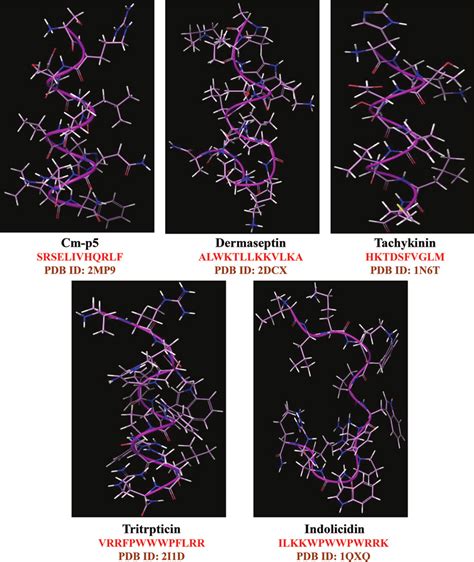 Conformations Of Selected Antifungal Peptides Sequences Of Peptides