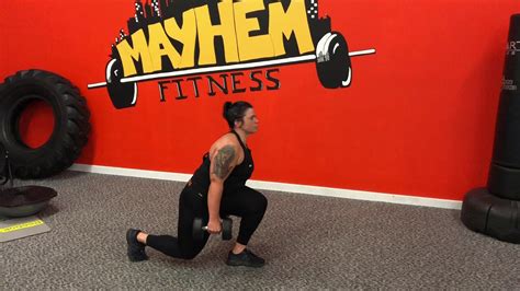 Alternating Db Reverse Lunge Demonstration Mayhem Fitness Youtube