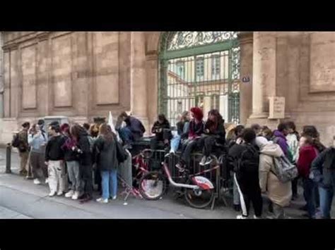 Réforme des retraites blocage au lycée Montgrand à Marseille Vidéo