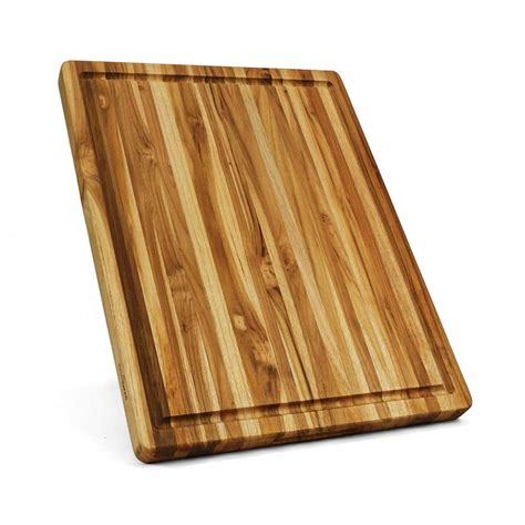 Warmiehomy In X In Rectangular Teak Cutting Board Reversible