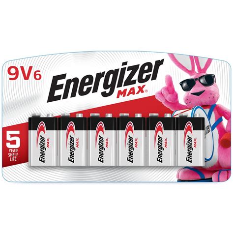 Energizer Max 9v Batteries 6 Pack 9 Volt Alkaline Batteries Ex Tremes