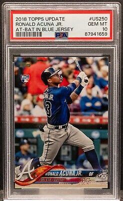 Ronald Acuna Jr Topps Update Us Rc Rookie Psa Ebay