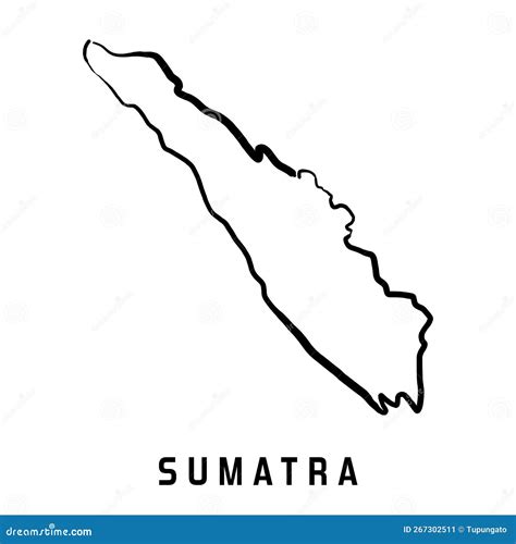 Mapa De Esquema Simple De La Isla De Sumatra Ilustraci N Del Vector