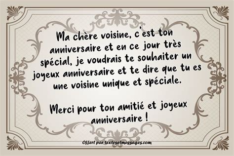 Textes Et Messages Anniversaire Voisine Joyeux Anniversaire Ma Ch Re