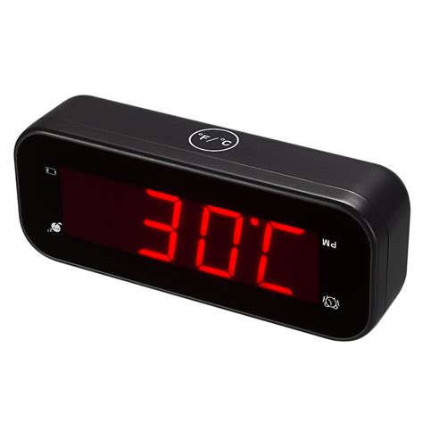 Kwanwa Small Digital LED Alarm Clock Battery Powered with Temperature ...