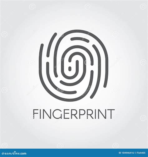 Fingerprint Authentication And Registration Icon Imprint Of Human