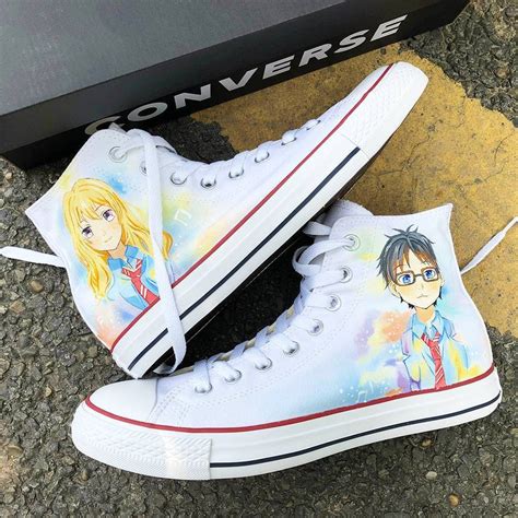 Personalized Handpainted Anime Shoes Your Lie In April Etsy