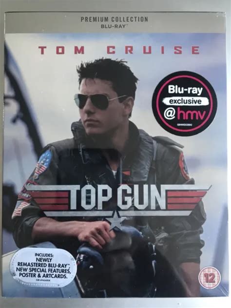 Top Gun Blu Ray Tom Cruise Premium Hmv Exclusive Edition New