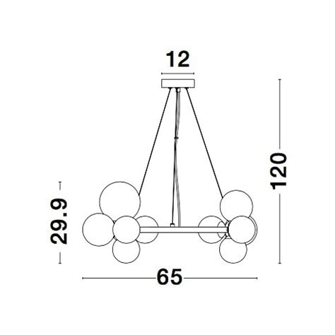 Lampa Wisz Ca Designerska Szklane Kule Nerro Cm Prze Roczysty Czarny