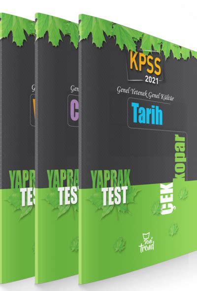 Yeni Trend KPSS 2021 Genel Kültür Yaprak Test Seti 9786057772949