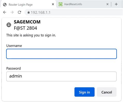 SAGEMCOM F@ST 2804 Default Password, How To - HardReset.info