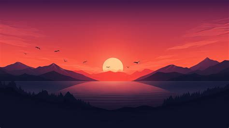 Minimalist Sunset Wallpapers 4k Hd Minimalist Sunset Backgrounds On