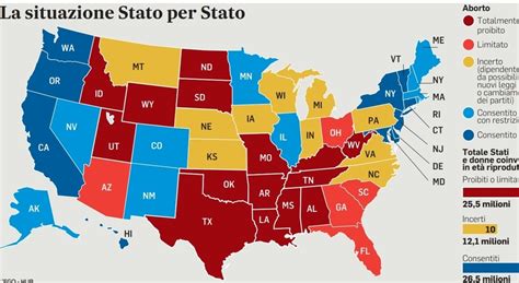 Aborto gli stati Usa dove sarà proibito e dove consentito e quelli