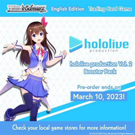 【announcement】 Release Schedule For Hololive Production Vol2 News