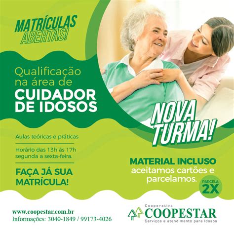 Nova turma para o curso de capacitação em Cuidador de Idosos Coopestar