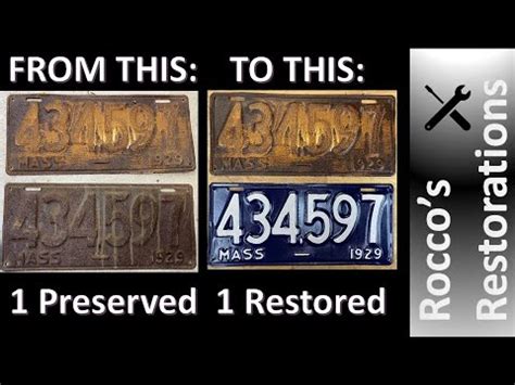 Barn Found Rusty License Plates Restored And Preserved Youtube