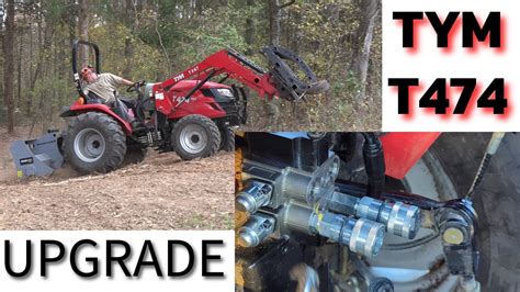 TYM T474 Tractor Upgrade Dual Rear Remotes YouTube