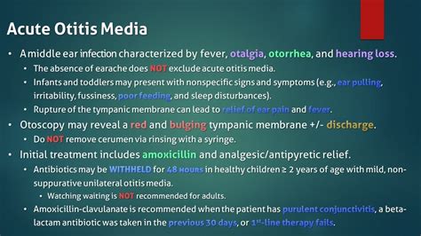 Acute Otitis Media Guidelines