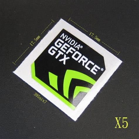 5x Nvidia Geforce Gtx Sticker 17 5mm X 17 5mm Ebay