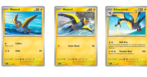 The Cards Of Pok Mon Tcg Scarlet Violet Part Wattrel Line