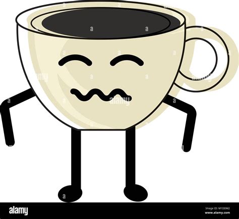 Kawaii Coffee Mug Icon Stock Vector Image And Art Alamy