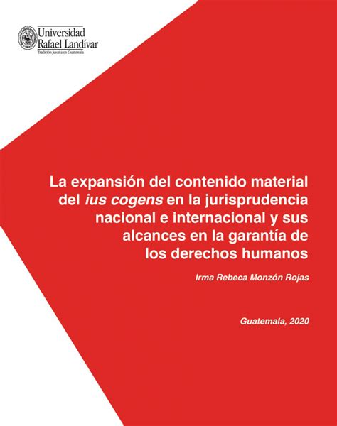 La Expansi N Del Contenido Material Del Ius Cogens En La Jurisprudencia