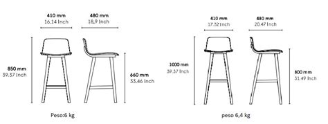 Taburete Alto Kuskoa Con Asiento Tapizado Y Patas Madera