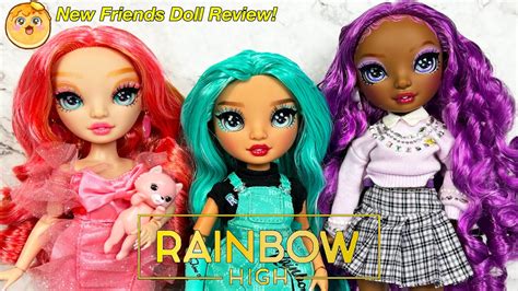 Rainbow High New Friends Pinkly Paige Blu Brooks And Lilac Lane Dolls