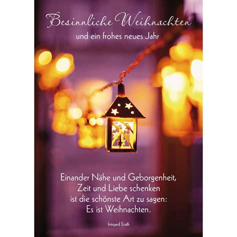 Postkarte Besinnliche Weihnachten und ein frohes neues Jahr 10 Stück