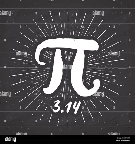 Pi Symbol Hand Drawn Icon Grunge Calligraphic Mathematical Sign