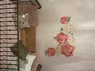 Amazon Flowers Wall Sticker Peony Rose Outivity Waterproof Pvc