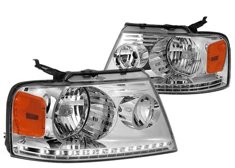 2004 2008 Ford F150 Lincoln Mark Lt Led Drl Headlight Lamps Chrome Hou Dynamic Performance Tuning